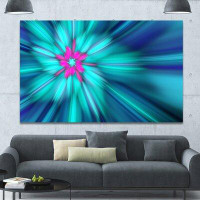 Design Art 'Rotating Blue Fireworks' Graphic Art on Wrapped Canvas
