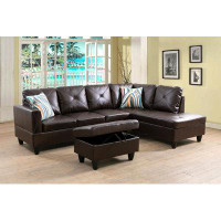 Aine Home 2-Piece Vegan Leather Sectional