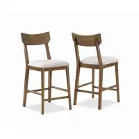 Everly Quinn 2Pc Mid-Century Modern Counter Height Dining Stool