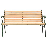 Darby Home Co Patio Bench 48.4" Cast Iron And Solid Firwood