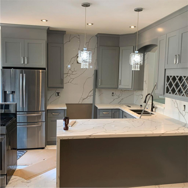 **Stylish Grey Shaker Kitchen Cabinets** in Cabinets & Countertops in Belleville - Image 3