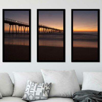 Made in Canada - Highland Dunes Sunset Pacific Pier II by Bill Carson Photography - 3 Piece Picture Frame Photograph Pri