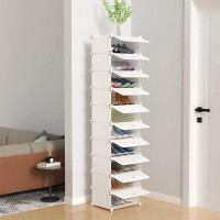 Rebrilliant Shoe Storage, 10-Tier Shoe Rack Organizer For Closet 20 Pair Narrow Shoes Shelf Cabinet For Entryway, Bedroo