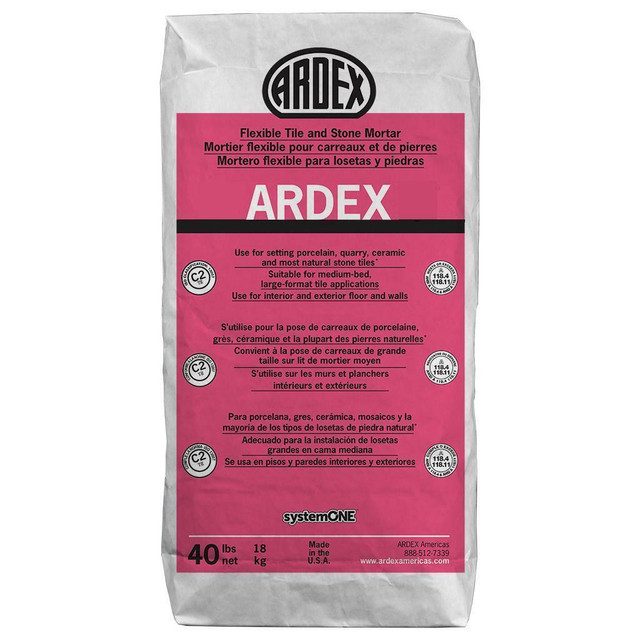 ARDEX 40Lb Mortar Bags X3, X4, X5, X7, X77 MICROTEC, X90 OUTDOOR, 8+9 Waterproof Crack Isolation Liquid Membrane in Floors & Walls in City of Toronto