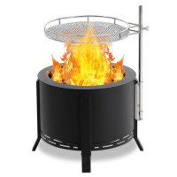 Arlmont & Co. Saahil 16.34'' H x 19.49'' W Iron Wood Burning Outdoor Fire Pit