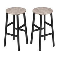 17 Stories Set of 2 Round Bar Chairs with Footrest