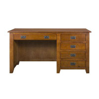 Crafters and Weavers Mission 5 Drawer Library Desk - Michael's Cherry