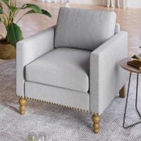GZMWON Classic Armchair, Accent Chair With Nailhead Trim, Sofa Couch