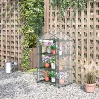 Mini Greenhouse 27.25" x 19.25" x 49.25" Clear