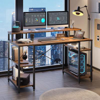 Zipcode Design™ Haigh 55 Inches Computer Desk with Monitor Shelf