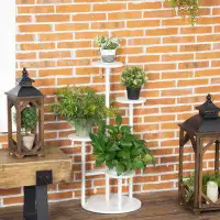 Latitude Run® Kishara Arlmont & Co. 5 Tiered Plant Stand, Corner Plant Shelf, Multiple Flower Pot Holder Storage Organiz