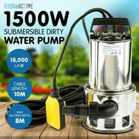 NEW 1.5 HP STAINLESS STEEL SUBMERSIBLE SUMP PUMP DIRTY WATER TP01141
