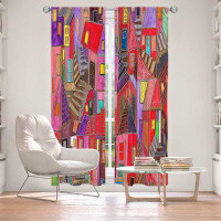 East Urban Home Lined Window Curtains 2-panel Set for Window by Maeve Wright - Up and Downtown