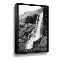 Loon Peak Hidden Waterfall Gallery Wrapped Floater-Framed Canvas