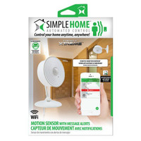 Simple Home XHS7-1001-WHT WiFi Motion Sensor with Message Alerts - WE SHIP EVERYWHERE IN CANADA ! - BESTCOST.CA