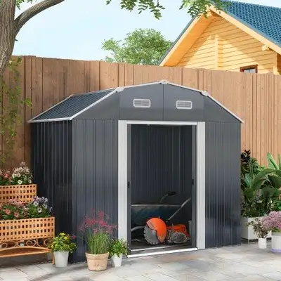 Upgrade your property's storage capabilities effortlessly with an outdoor shed, featuring a waterpro...