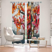 East Urban Home Lined Window Curtains 2-panel Set for Window by Lam Fuk Tim - Colour Birch Tree 2