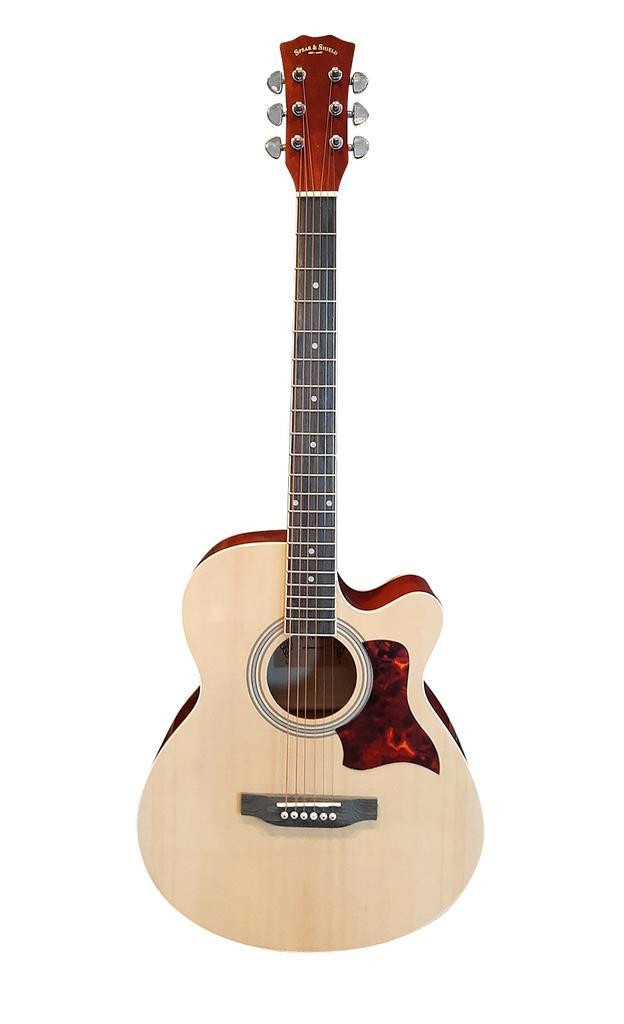 Acoustic Guitar for Beginners Adults Students 40 inch Full size Natural SPS377PG in Guitars