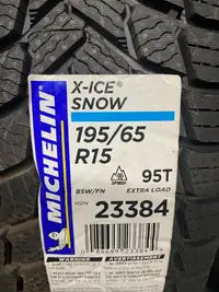 4 Brand New Michelin X ice Snow 195/65R15 Winter Tires $70 REBATE!!!.     *** WallToWallTires.com ***