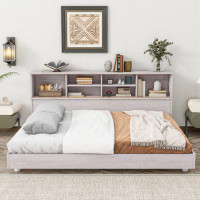 Millwood Pines Daybed Frame With Storage Bookcases