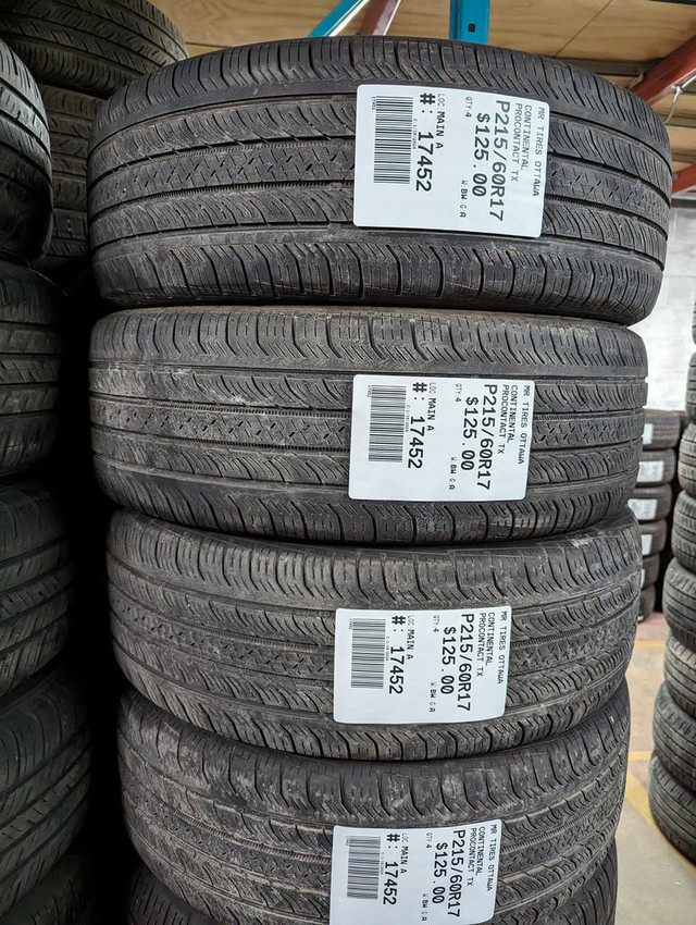 P215/60R17  215/60/17 CONTINENTAL PROCONTACT TX ( all season summer tires ) TAG # 17452 in Tires & Rims in Ottawa
