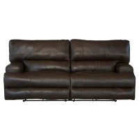 Lark Manor Anjuman 93" Leather Match Pillow Top Arm Reclining Sofa
