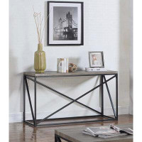 17 Stories Habiki 46.85" W Console Table in Gray and Black