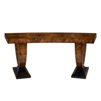 John-Richard Curved Solid Wood Desk