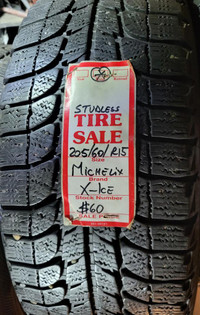P 205/60/ R15 Michelin X-Ice Winter M/S*  Used WINTER Tire 75% TREAD LEFT  $60 for THE TIRE / 1 TIRE ONLY !!