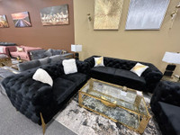 Black Tufted Sofa Set! Huge Furniture Collection!
