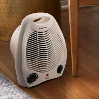 Vie Air Portable 2 Settings Office 1,500 Watt Electric Fan Compact Heater with Adjustable Thermostat