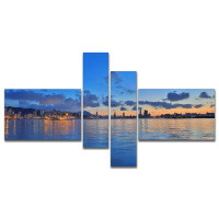 Made in Canada - East Urban Home 'Hong Kong Skyline at Summer Night' Photographic Print Multi-Piece Image on Canvas