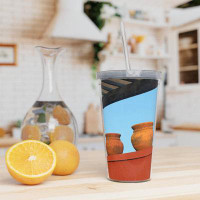 East Urban Home Vases Plastic Tumbler With Straw
