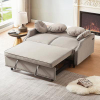 Latitude Run® Multiple Adjustable Positions Sofa Bed with a Button Tufted Backrest