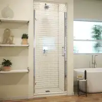 Arizona Shower Door MP Swinging 35" W x 73" H Hinged Semi-Frameless Shower Door