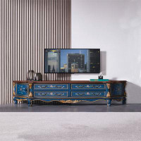 STAR BANNER Simple painted TV cabinet living room household storage Retro solid wood TV cabinet