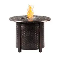 World Menagerie Eastpointe Aluminum Propane Fire Pit Table
