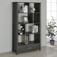 Latitude Run® Baseet Rectangular 8-shelf Bookcase