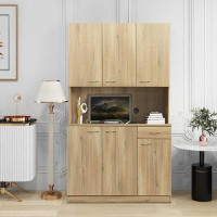 Latitude Run® Fashion design Rectangular Storage Wardrobe with a Drawer and six Doors,for Bedroom