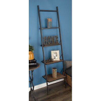 Williston Forge Hoadley 77" H x 20" W Iron Ladder Bookcase