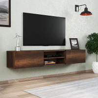 Millwood Pines Codey Floating TV Stand Up to 80" TVs Modern TV Table Wall Mount Media Console