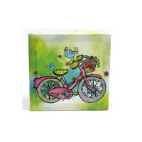 Red Barrel Studio Desma Group, Inc. Bicycle Canvas/Wood Plaque