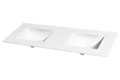 Unimar one-piece Double Sink Vanity Top (Unique Engineered Resin)(Custom Sizes Available) Prices in Ad for reference VMQ