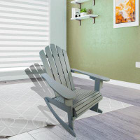 Dovecove Lightle Solid Wood Rocking Adirondack Chair
