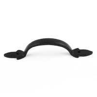 The Renovators Supply Inc. Door or Drawer Wrought Iron Fleur de Lis 4" Centre to Centre Arch Pull