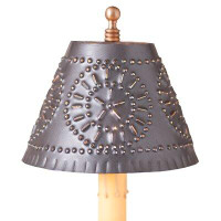 Gracie Oaks 4" H Metal Empire Lamp Shade ( Clip On ) in Smokey Black