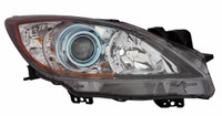 Head Lamp Passenger Side Mazda 3 2012-2013 Halogen (6 Speed With Blue Projector Bezel) High Quality , MA2519143