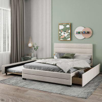 Wildon Home® Nahush Queen size Upholstered Storage Bed