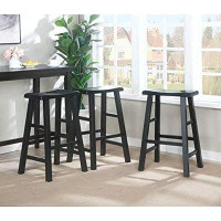 Better Homes & Gardens Solid Wood Saddle Seat Kitchen Counter Barstools