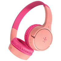 Belkin SoundForm Mini On-Ear Bluetooth Kids Headphones - Pink